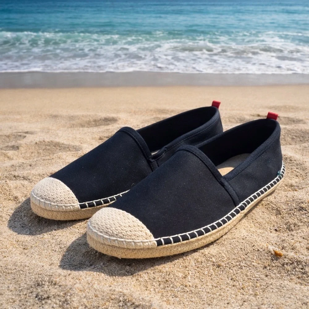 Sea Star Beachwear Womens Shoes Sz 10 Slip On Espadrille Flats Black Water Shoes